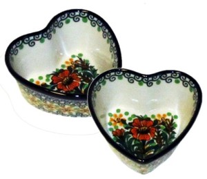 Heart Stoneware Bowls