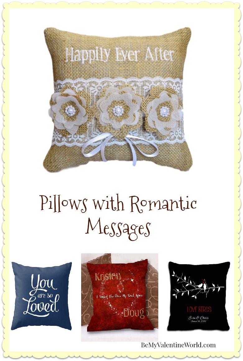 Pillows with Romantic Messages